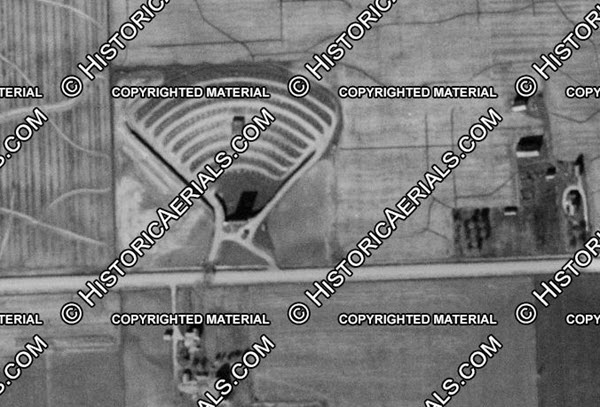 Blue Sky Drive-In Theatre - 1955 Aerial (newer photo)
